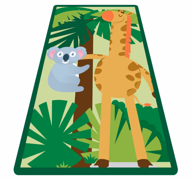 Vinyl Teppich Baby dschungelfreunde abenteuer - TenStickers