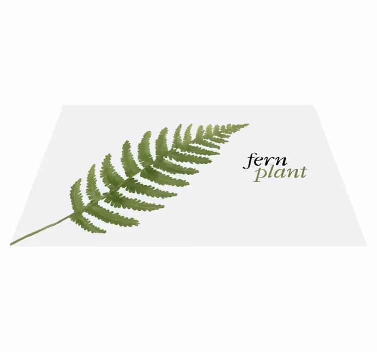 Vinyl teppich blumen mit farnpflanzen design - TenStickers
