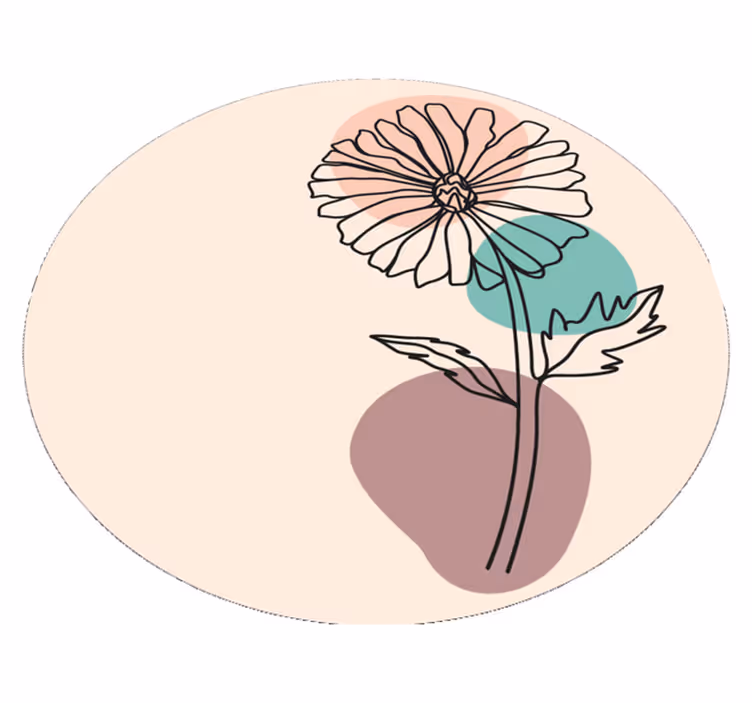 Vinyl Teppich Blumen elegante florale silhouette - TenStickers