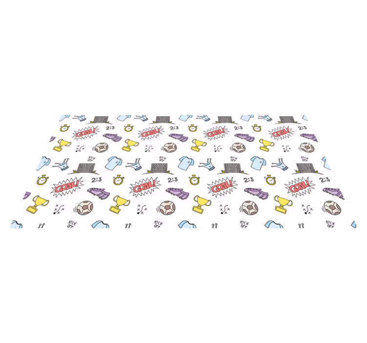 Vinyl Teppich Spiele thema sportsymbole - TenStickers