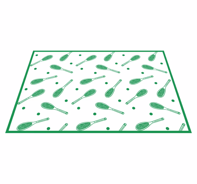 Vinyl teppich kindlich mit tennisracket-muster - TenStickers
