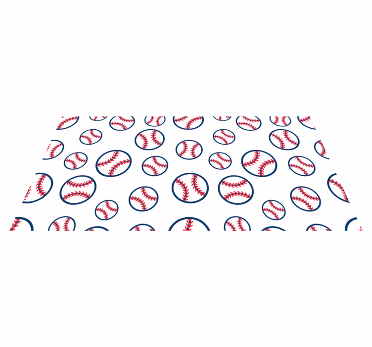 Vinyl Teppich Spiele baseball-muster - TenStickers