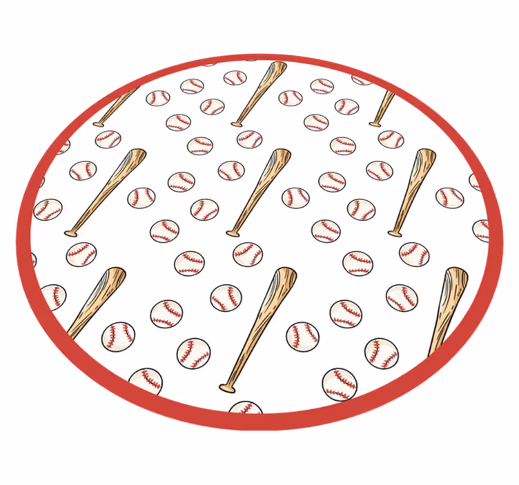 Vinylteppich Schlafzimmer Schläger und baseball - TenStickers