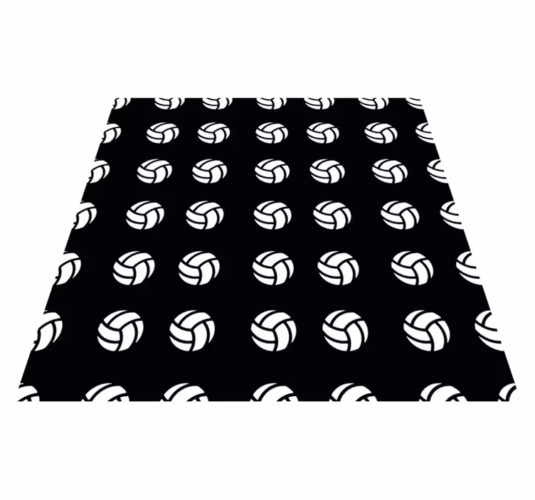 Vinylteppich Schlafzimmer Schwarz-weiß-volleyball - TenStickers