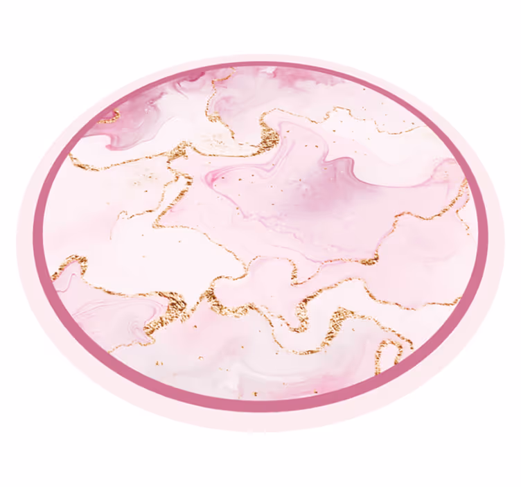 Vinyl Teppich Marmor eleganter rosa wirbel - TenStickers