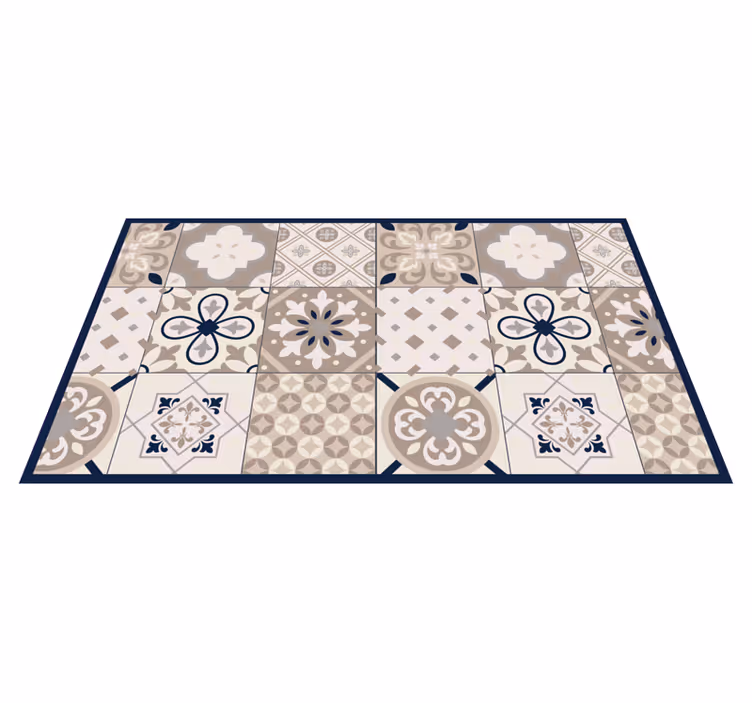 Vinyl Teppich Küche Beiges mosaik mit altem look - TenStickers