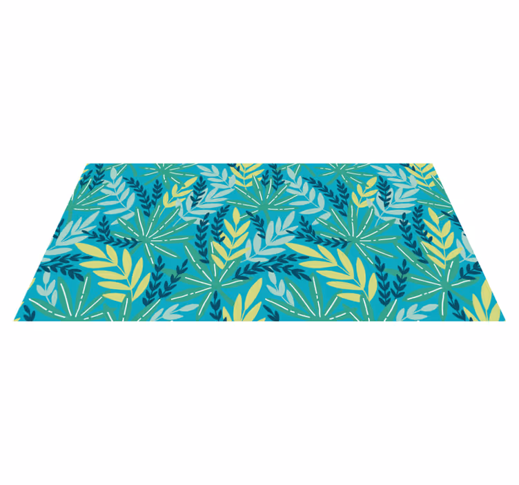 Vinyl Teppich Natur blätter-tropen-palette - TenStickers