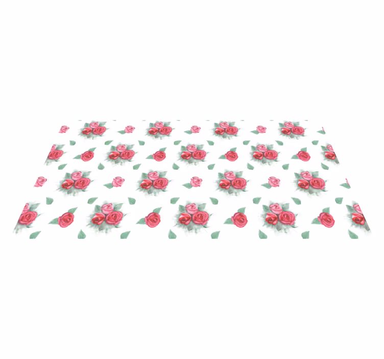 Vinyl teppich blumen im set von rosen - TenStickers