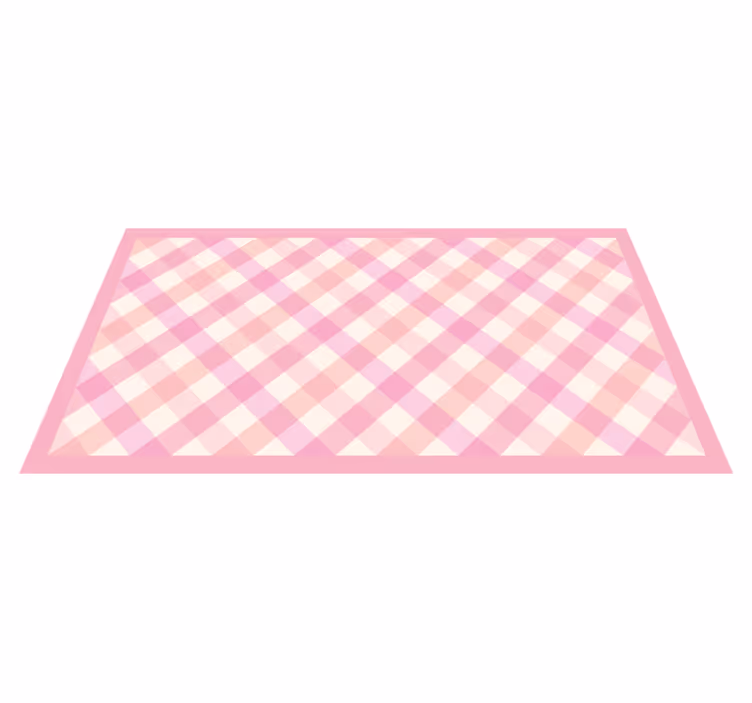 Vinylteppich Streifen rosa kariertes muster - TenStickers