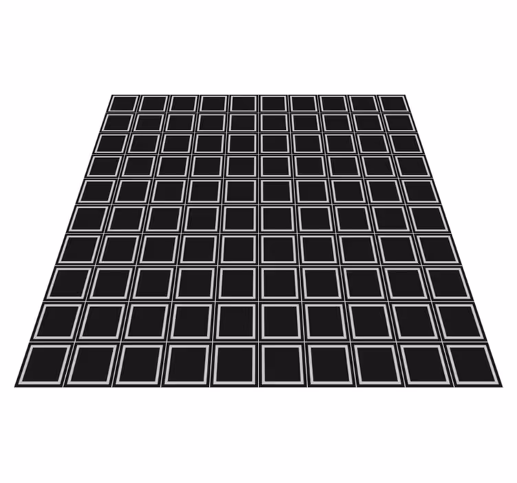 Vinyl teppich fliesenoptik geometrische quadrat-anordnung - TenStickers