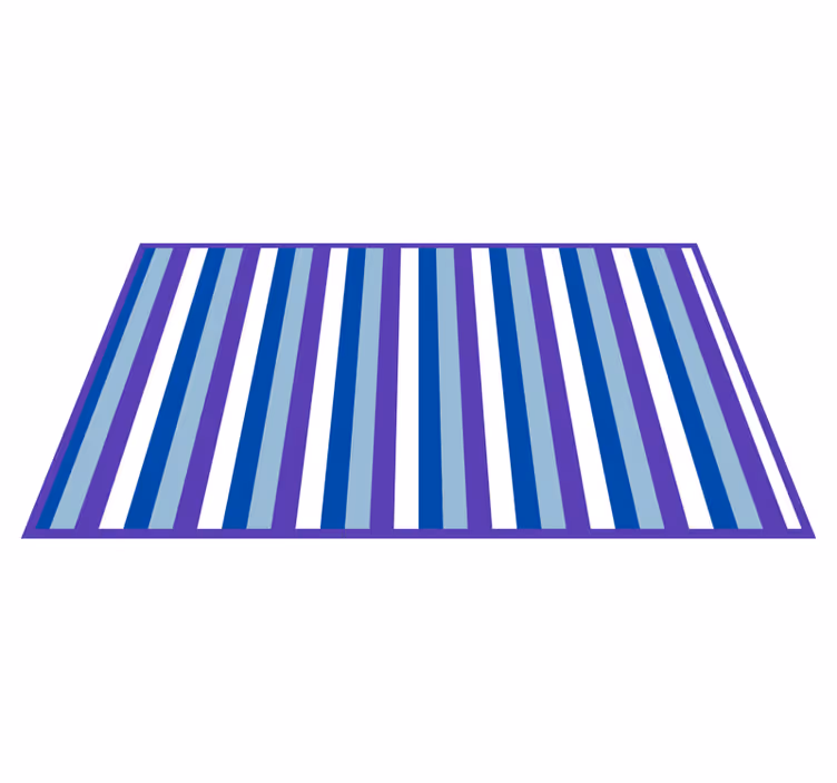 Vinylteppich Streifen leuchtend blaues muster - TenStickers