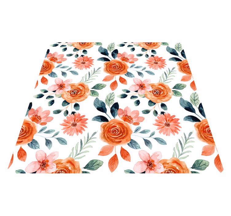 Vinyl Teppich Blumen blühende freude - TenStickers
