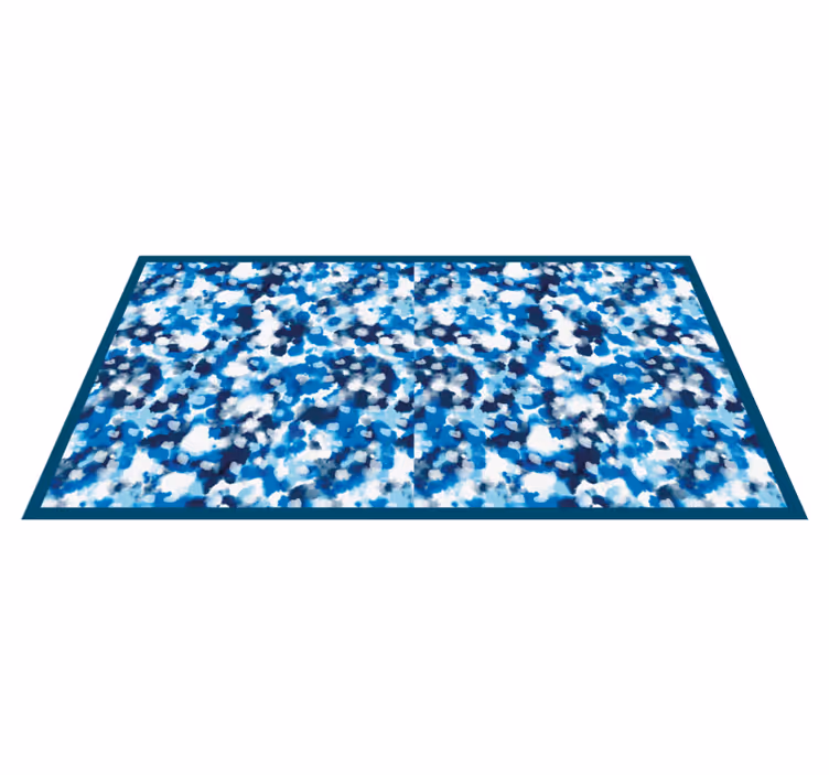 Vinyl Teppich kindlich blaues spritzer-design - TenStickers