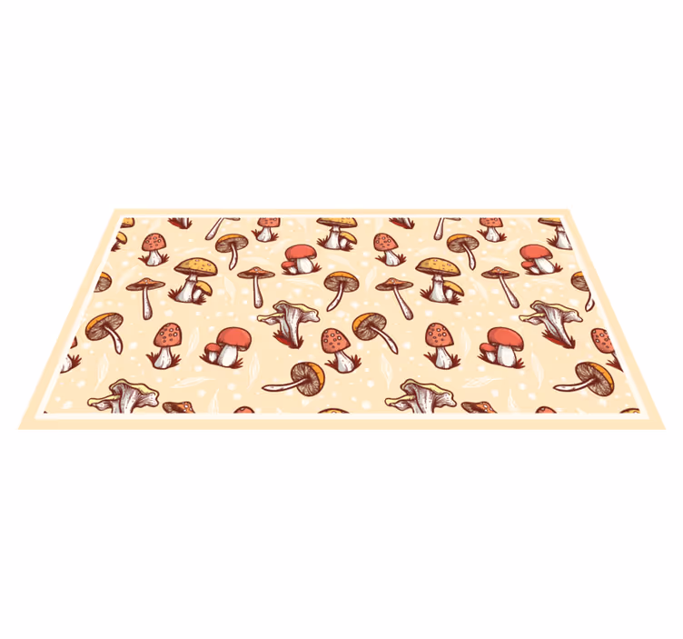 Vinyl Teppich Natur buntes pilzmuster - TenStickers