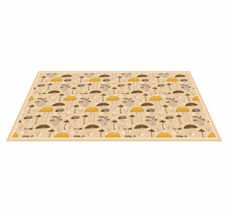 Vinyl Teppich Küche pilz wald muster - TenStickers