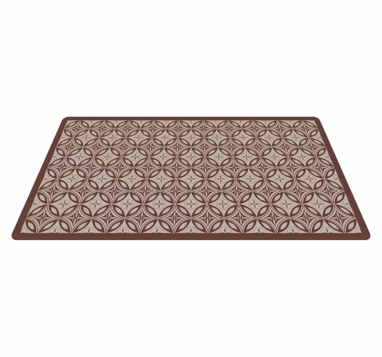 Vinylteppich Mosaik braun gemusterte formen - TenStickers