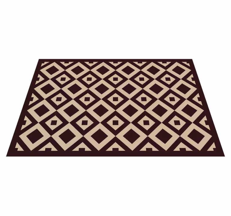 Vinyl teppich geometrisch mit diamantmuster - TenStickers