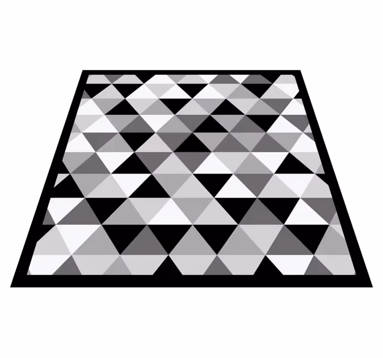 Vinylteppich geometrisch monochrome Dreiecke - TenStickers