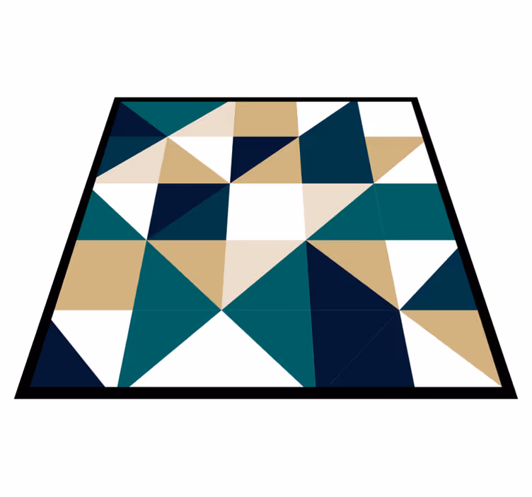 Vinyl Teppich geometrisch dreieckige farbblöcke - TenStickers