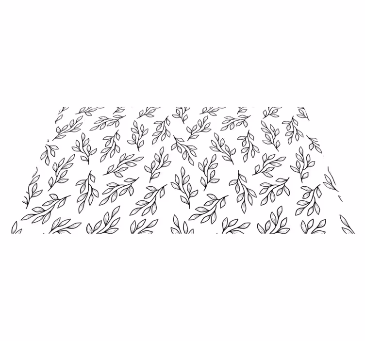 Vinyl Teppich Natur blattzweigmuster - TenStickers