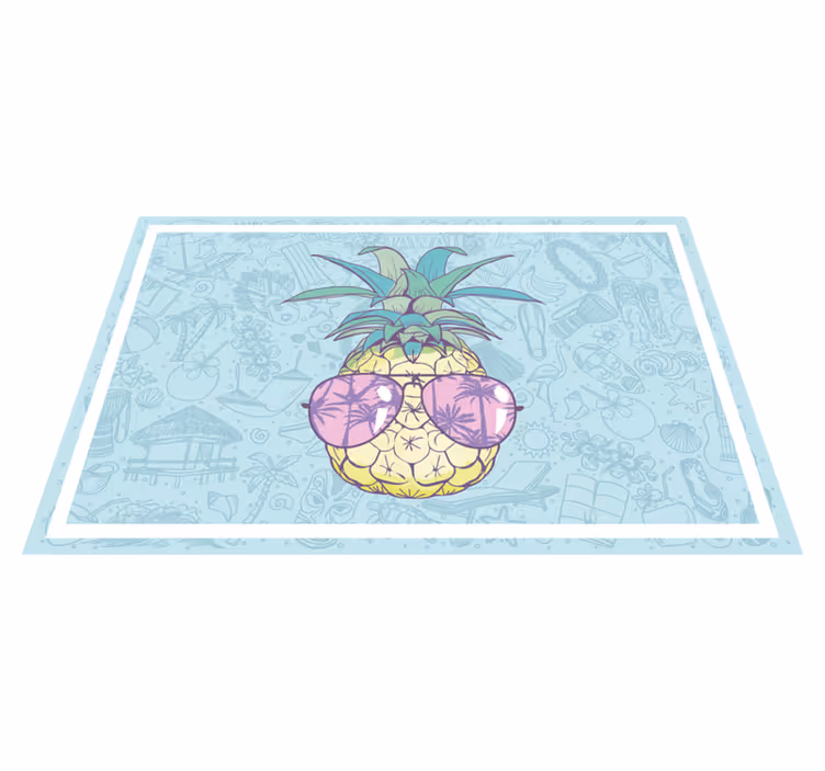 Vinyl Teppich Küche kühle ananastöne - TenStickers