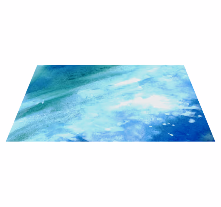Vinyl Teppich Imitation Struktur aqua abstrakt fluss - TenStickers