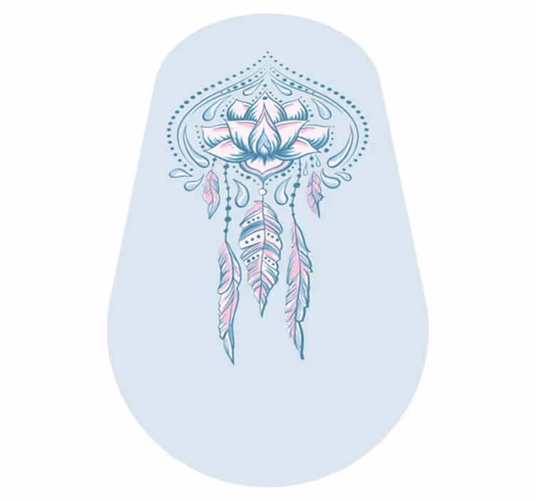 Vinyl Teppich Mandala lotusmuster - TenStickers