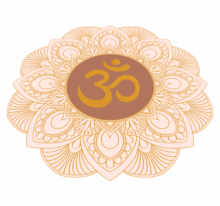 Vinylteppich Mandala Om meditation symbol mandala Design - TenStickers