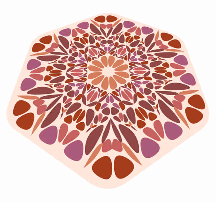 Vinylteppich Mandala Sechseckige geometrische formen - TenStickers