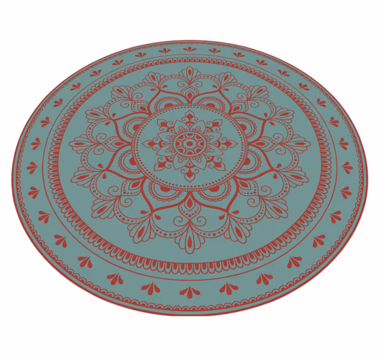 Vinyl Teppich Mandala komplexe kreisförmige abbildung - TenStickers