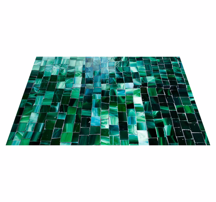 Farbverlauf grüner mosaikfliesenteppich - TenStickers