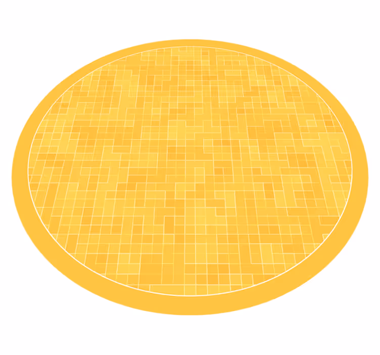 Vinyl Teppich geometrisch gelbes mosaikmuster - TenStickers