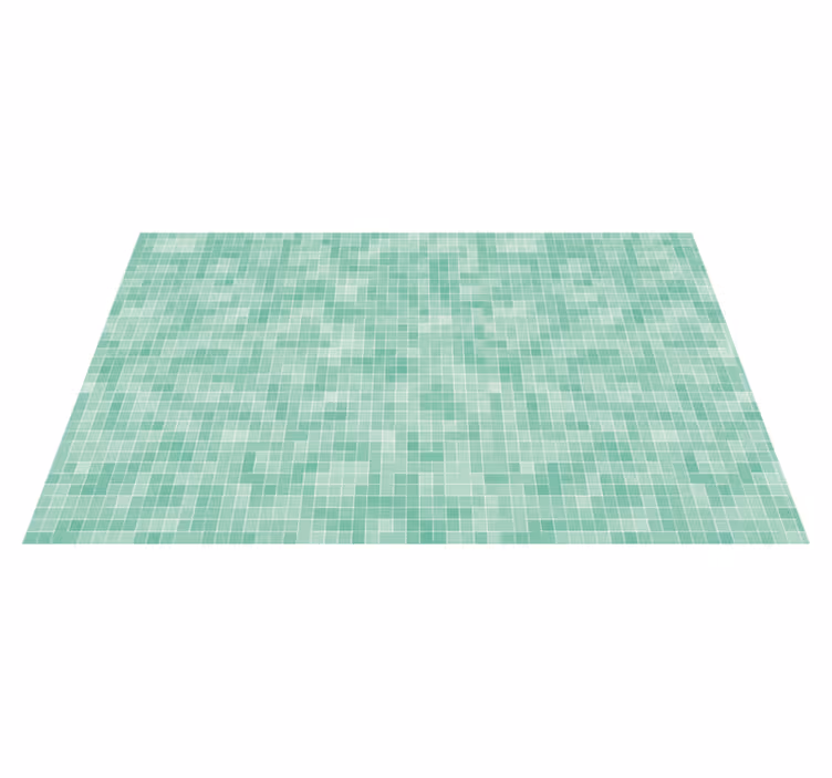 Vinyl Teppich Fliesenoptik mint-mosaik-muster - TenStickers