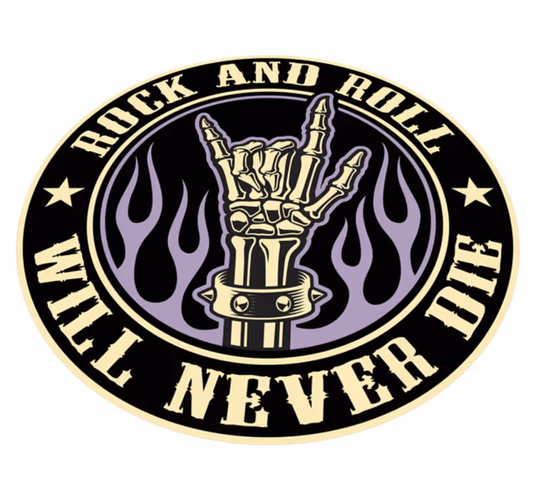 Vinyl Teppich rund felsskeletthand - TenStickers