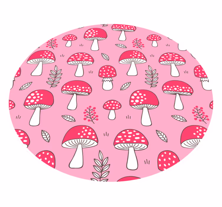 Vinyl Teppich Küche bezaubernde pilzillustration - TenStickers