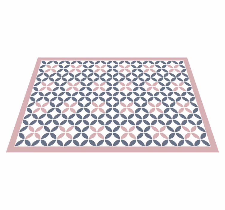 Vinylteppich Mosaik rundes design in beige und grau - TenStickers