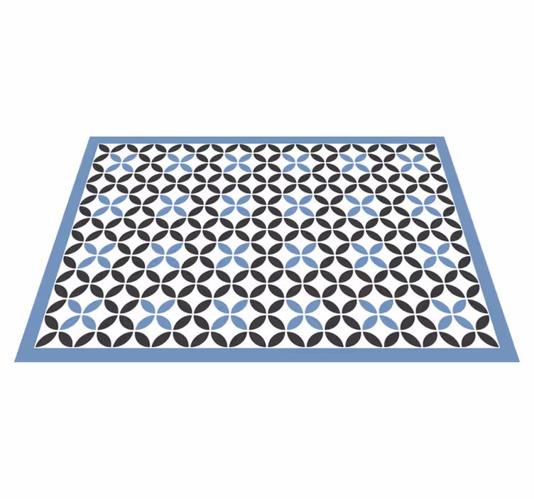 Vinyl teppich geometrisch blauer kreis-overlay - TenStickers