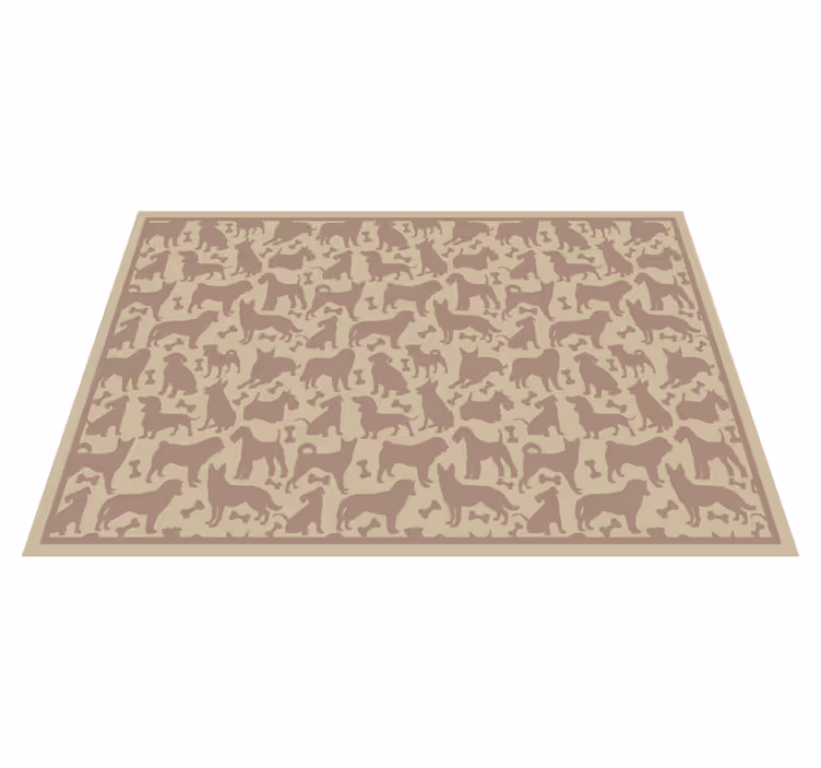 Vinyl Teppich Tiermuster hundesilhouetten-muster - TenStickers