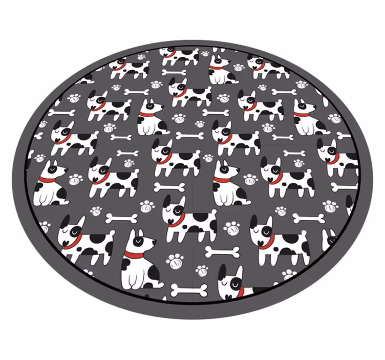 Vinyl Teppich kindlich verspielte hundemuster - TenStickers