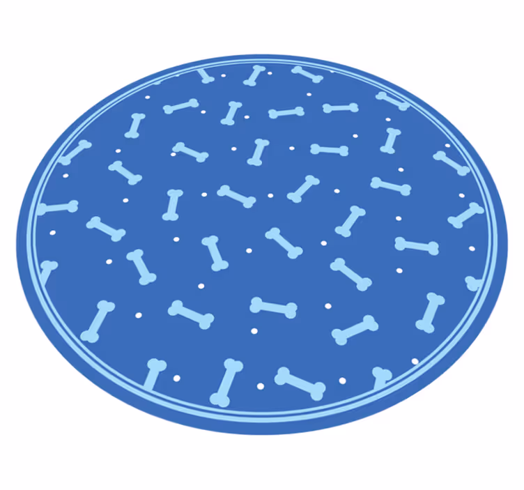 Vinyl Teppich rund knochenmusterspiel - TenStickers