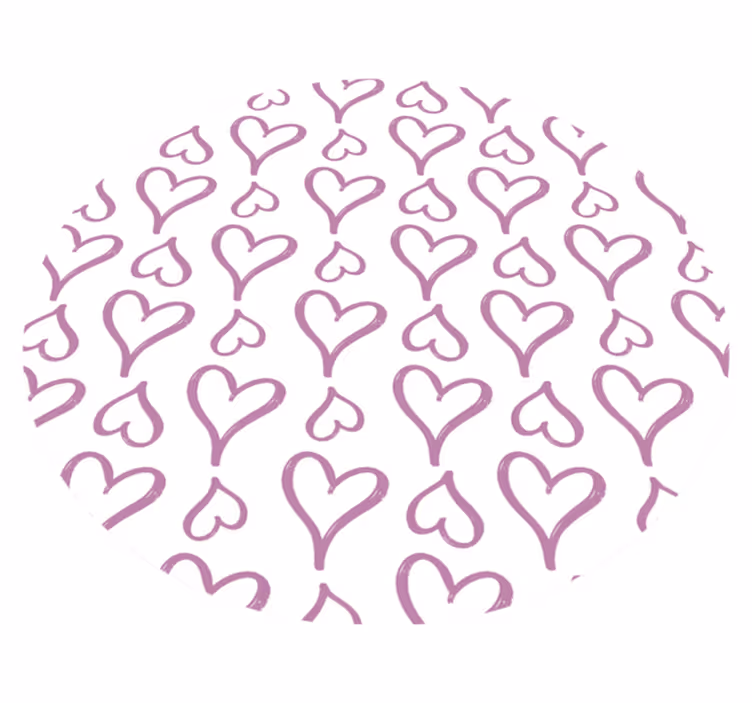 Vinyl teppich textur mit pinkem herzmuster - TenStickers