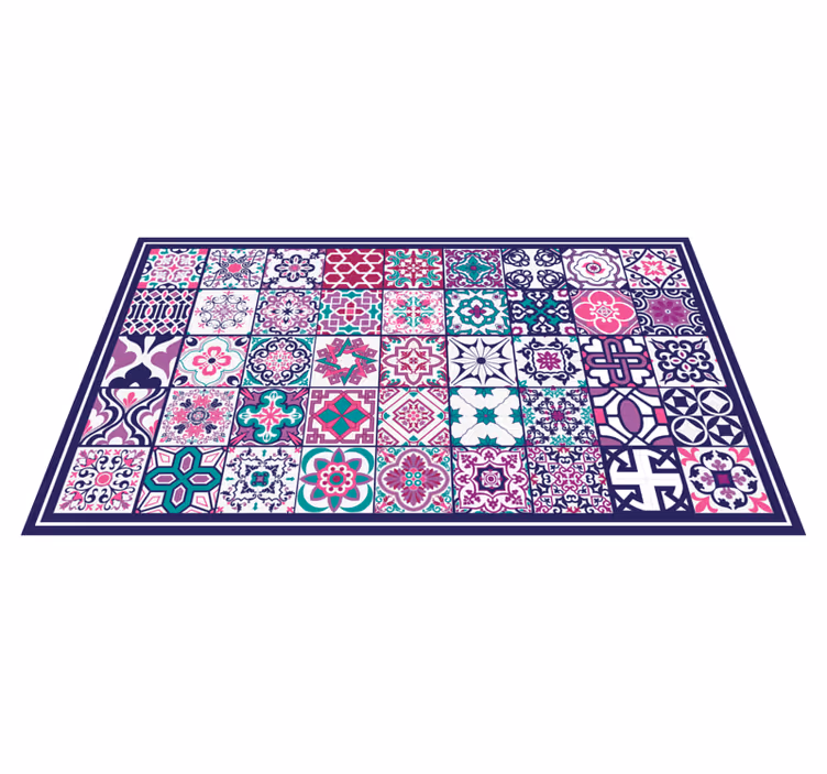 Rosa marokkanischer fliesenmuster badezimmerboden - TenStickers