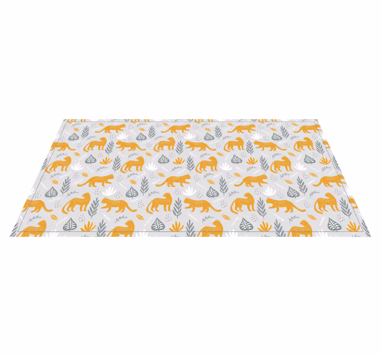 Vinyl Teppich Tiere wildtiere katzen muster - TenStickers