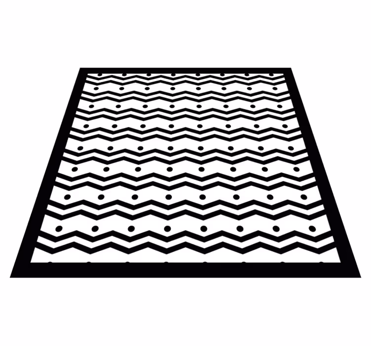 Vinylteppich streifen zigzag muster - TenStickers