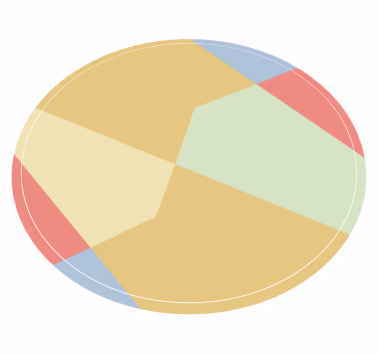 Vinyl teppich geometrisch in winkelförmigen farben - TenStickers