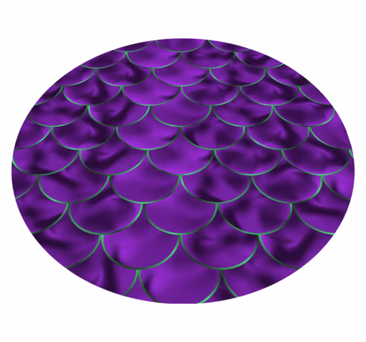 Runder vinyl teppich 3d meerjungfrauen schuppen - TenStickers