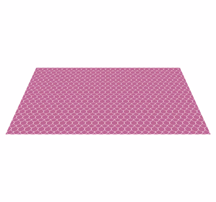 Vinyl teppich tiermuster in zarten rosa schuppen - TenStickers
