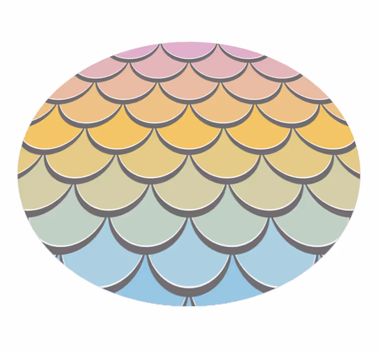 Vinyl Teppich Imitation Struktur bunte fischschuppen - TenStickers