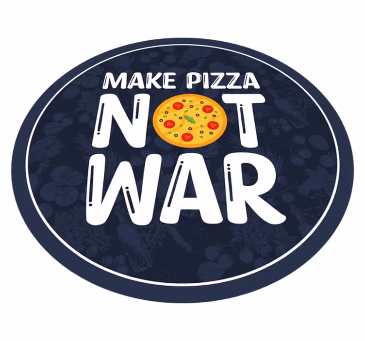 Vinyl Teppich Text pizza machen nicht - TenStickers