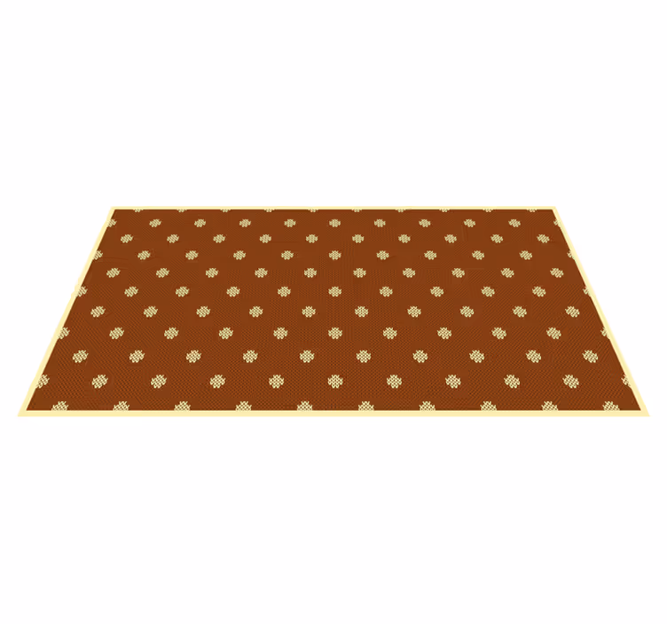 Vinyl teppich imitation struktur klassisch ocker floral - TenStickers